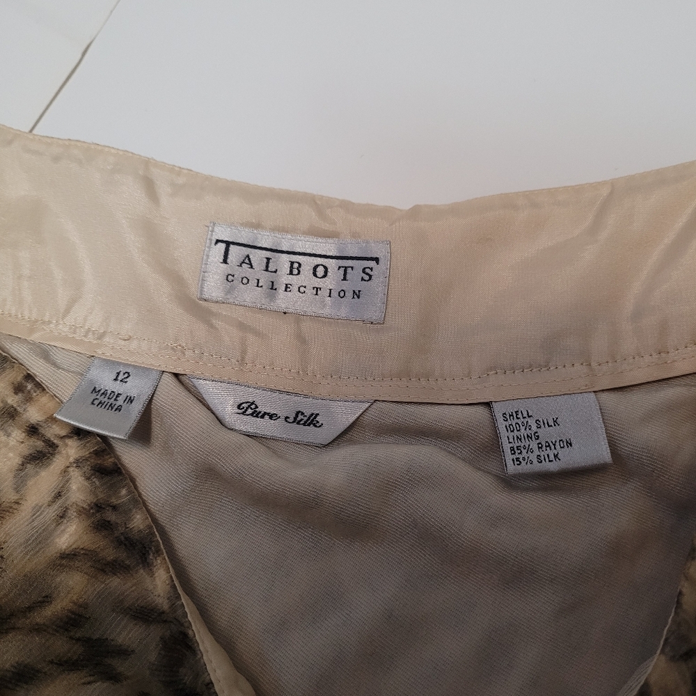 COPY - Leopard print silk skirt Talbots - Picture 3 of 4